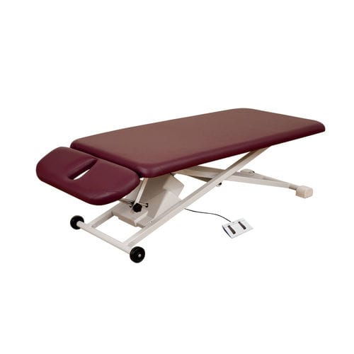 Elektrische Massageliege - PT250 - Oakworks Med - auf Rollen / mit höhenverstellbarer Rückenlehne / zweiteilig