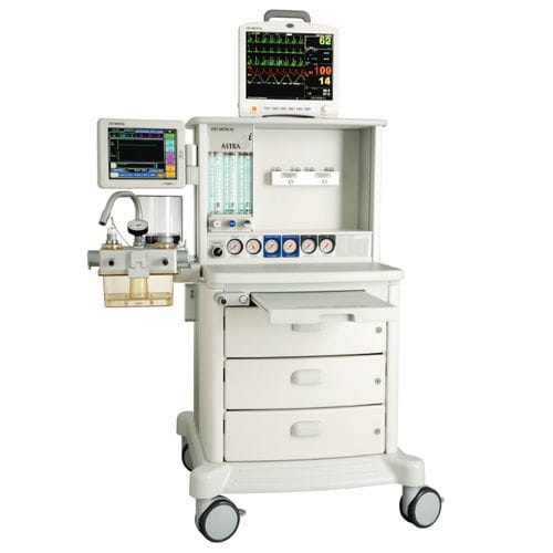 Anästhesiearbeitsplatz auf Wagen - ASTRA 3i - OES Medical - Atmungsmonitoring