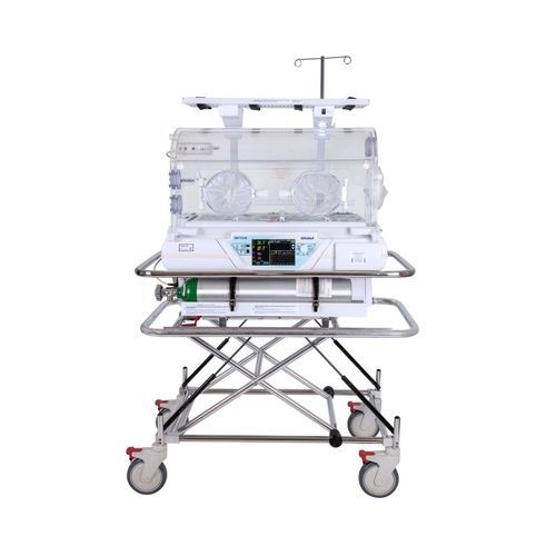 Inkubator für Neugeborene / für Transport - RWT Plus - Olidef Medical - auf Rollen / mit Monitor / mit 4 Fenstern für Zugang zum Baby