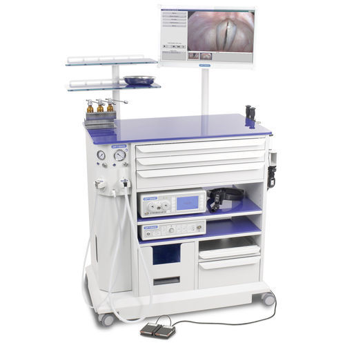 HNO-Arbeitsstation - OTOSMART/OTOSMART PLUS - OPTOMIC - mit Monitor / mit Schubladen / modular