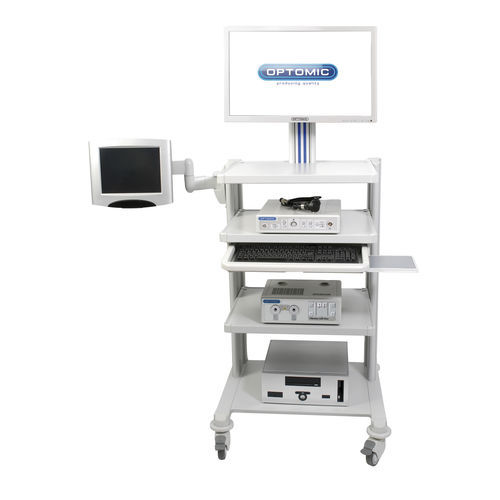 Wagen für Endoskopie - PROFESSIONAL - OPTOMIC - medizinisch / 3 Schubladen / mobil
