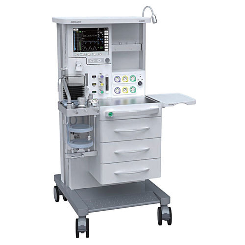 Anästhesiearbeitsplatz auf Wagen - A9600 - Oricare - Atmungsmonitoring / mit System zur Ableitung von Anästhesiegasen / mit elektronischem Gasmischer