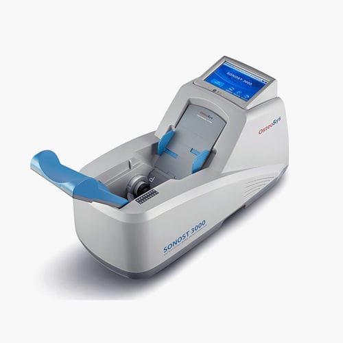 Ultraschall-Knochendichtemesser - SONOST 3000 - OsteoSys - zur Untersuchung der Ferse