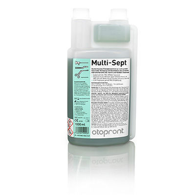 Flüssiges Reinigungsmittel - Multi-Sept - Otopront - 1000 mL / für medizinische Instrumente / für Endoscope