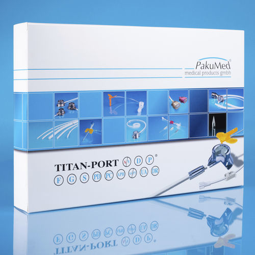 Implantierbares Portkathetersystem / Venen - 111248 G-SET  - PakuMed Medical Products - einlumig / Titan