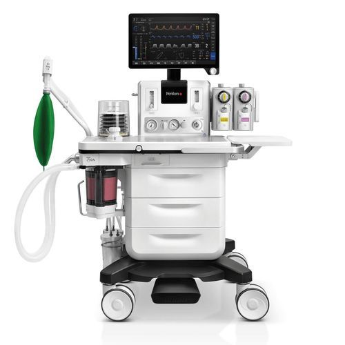 Rollenstativ-Anästhesiearbeitsplatz - Supaera 50 - Penlon - Atmungsmonitoring / mit Ventilator / mit elektronischem Gasmischer