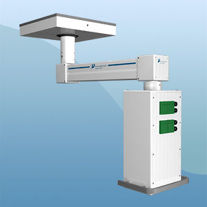 Deckenmontierter Verteilerarm - 225 series - Pneumatik Berlin - für Endoskopie / für OP-Saal / mit Gelenk