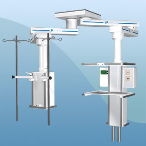 Deckenmontierter Doppelverteilerarm - Tandem  - Pneumatik Berlin - für Intensivpflege / Anästhesie / für OP-Saal