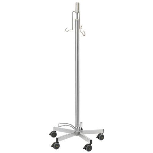 Infusionsstativ auf Rollen - I-U02234 - provita medical - 3 Haken / Edelstahl / für urologische Abteilungen