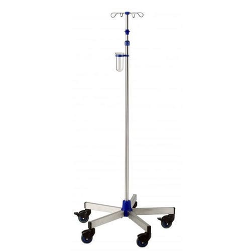 Infusionsstativ auf Rollen - I-I12113 - provita medical - 4 Haken / Edelstahl / für Intensivpflege