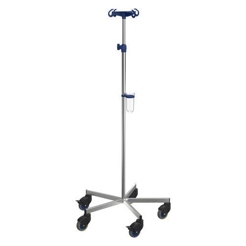 Infusionsstativ auf Rollen - I-M12121 - provita medical - 4 Haken / Edelstahl / unmagnetisch