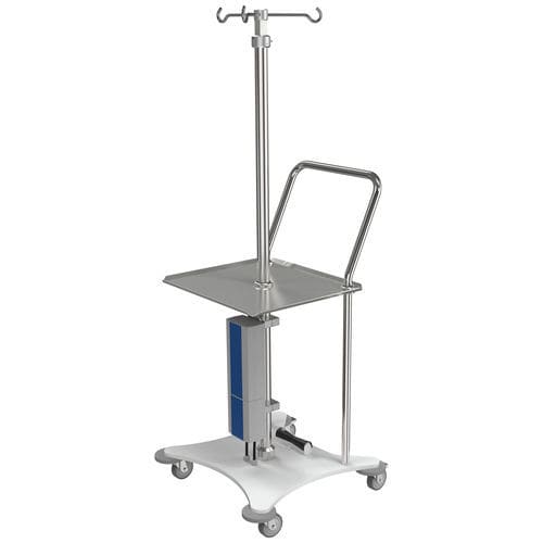 Elektrisches Infusionsstativ - I-U02237 - provita medical - auf Rollen / 3 Haken / Edelstahl