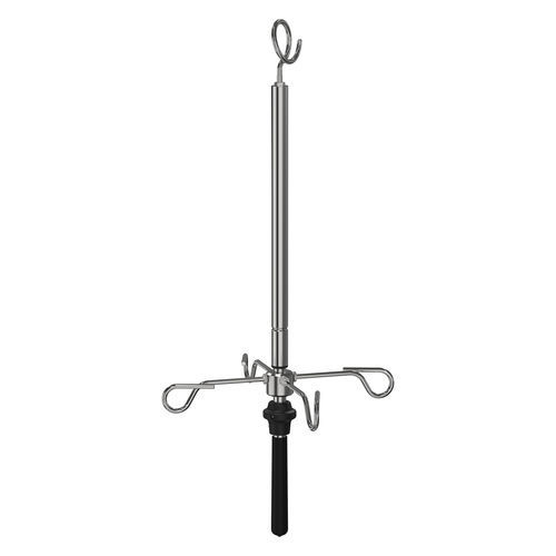 Schienenmontierter Infusionsständer - I1001292 - provita medical - deckenmontiert / 4 Haken / Edelstahl