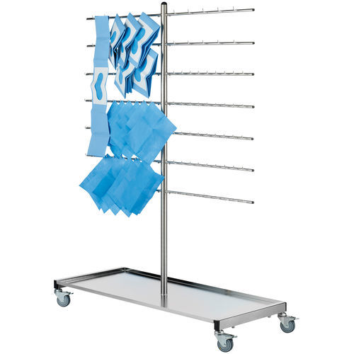 Sackhalterwagen für saubere Wäsche - Z2N09102 - provita medical - für dreckige Wäsche / medizinisch / mit Regal