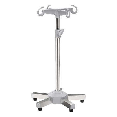 Infusionsstativ auf Rollen - I4440002 - provita medical - 4 Haken / Edelstahl / höhenverstellbar