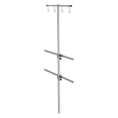 Wandmontierter Infusionsständer - I0001502 - provita medical - schienenmontiert / 4 Haken / Edelstahl