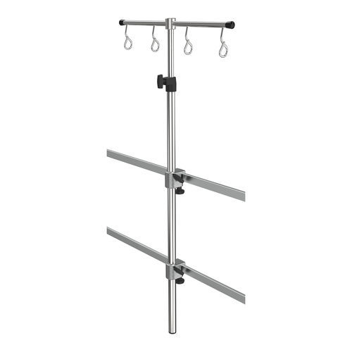 Wandmontierter Infusionsständer - I2003112 - provita medical - schienenmontiert / 4 Haken / Edelstahl
