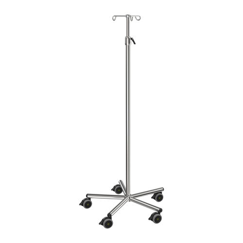 Infusionsstativ auf Rollen - I-OPRE01 - provita medical - 3 Haken / Edelstahl / für Bett
