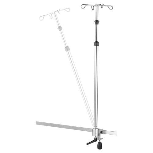Wandmontierter Infusionsständer - I1000252 - provita medical - schienenmontiert / 4 Haken / Edelstahl