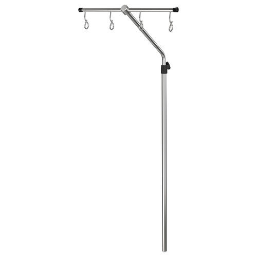 Wandmontierter Infusionsständer - I2000572 - provita medical - schienenmontiert / 4 Haken / Edelstahl