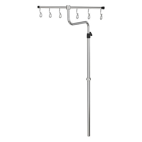 Wandmontierter Infusionsständer - I2000552 - provita medical - schienenmontiert / 6 Haken / Edelstahl