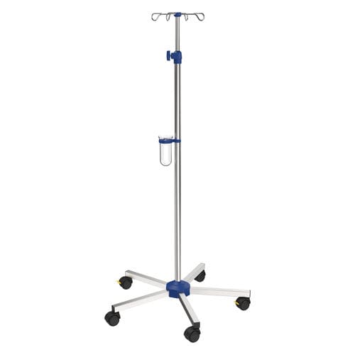 Infusionsständer auf Rollen - I-N11123 - provita medical - 4 Haken / für Bett / teleskopisch