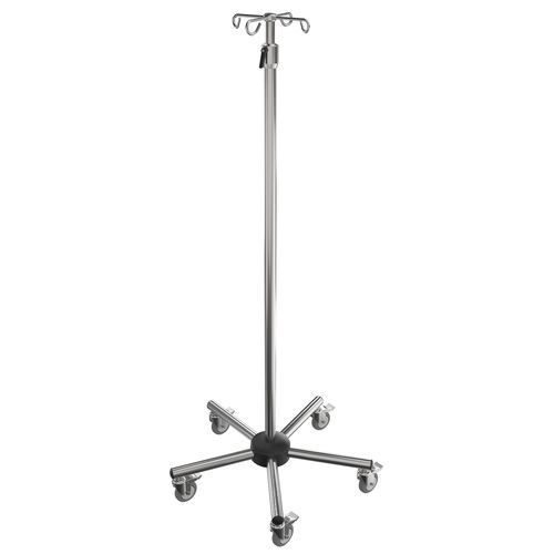 Infusionsständer auf Rollen - I-PRE013 - provita medical - 4 Haken / Edelstahl / höhenverstellbarer
