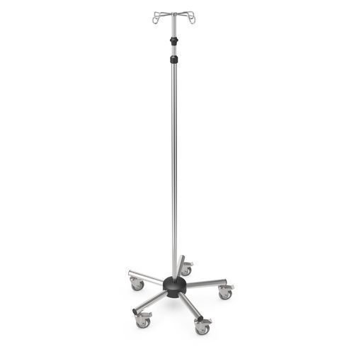 Infusionsständer auf Rollen - I-PRE014 - provita medical - 4 Haken / Edelstahl / höhenverstellbarer