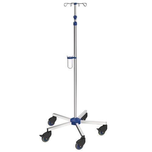 Infusionsständer auf Rollen - I-N12113 - provita medical - 4 Haken / Edelstahl / für Bett