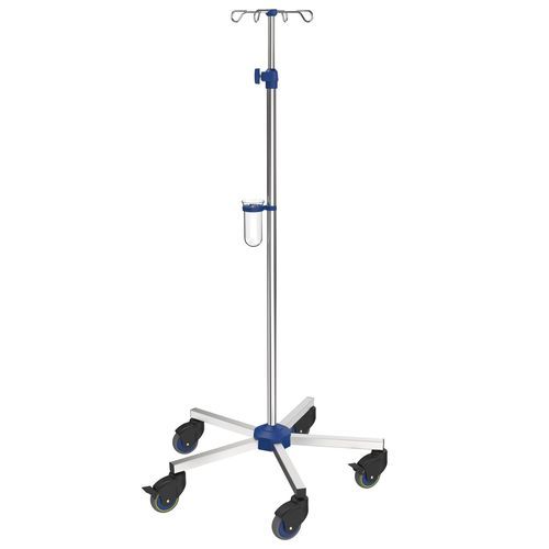 Infusionsständer auf Rollen - I-N12123 - provita medical - 4 Haken / Edelstahl / für Bett