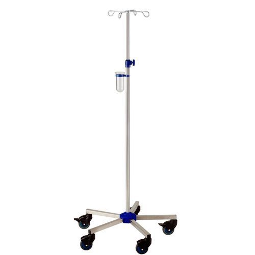 Infusionsständer auf Rollen - I-N12222 - provita medical - 4 Haken / Edelstahl / für Bett