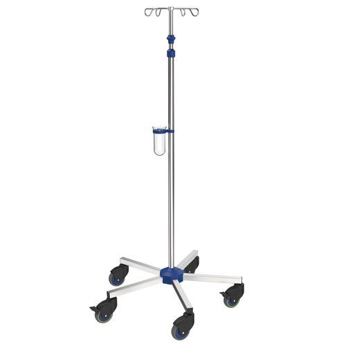 Infusionsständer auf Rollen - I-N12212 - provita medical - 4 Haken / teleskopisch / Edelstahl