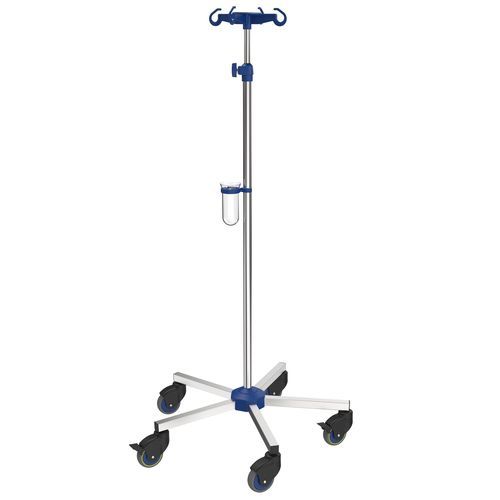 Infusionsständer auf Rollen - I-N12121 - provita medical - 4 Haken / Edelstahl / höhenverstellbarer