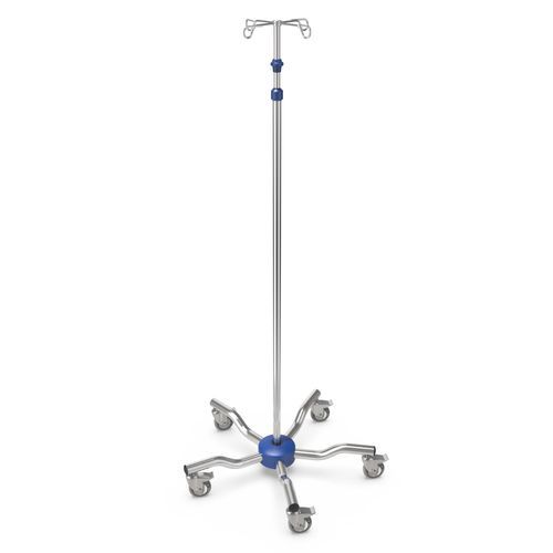 Infusionsständer auf Rollen - I-LOW011 - provita medical - 4 Haken / Edelstahl / höhenverstellbarer