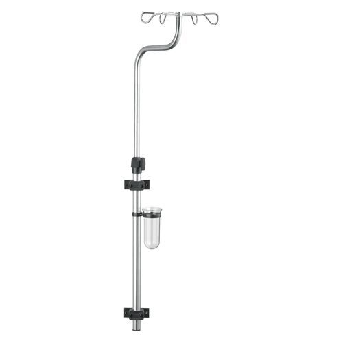 Wandmontierter Infusionsständer - I-WAND01 - provita medical - 4 Haken / Edelstahl / Aluminium