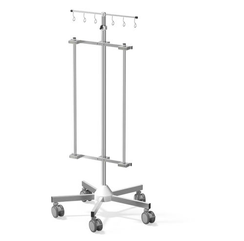 Infusionsständer auf Rollen - I-PB2226 - provita medical - 6 Haken / Edelstahl / höhenverstellbarer