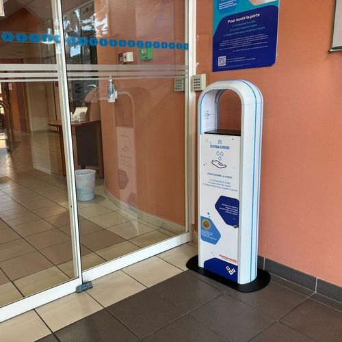 Desinfektionssäule - bivid Clean & Go - Pyrescom - kontaktlos