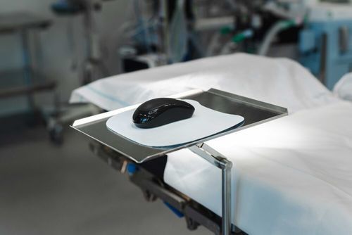 Instrumententisch zur Montage auf OP-Tisch - 10-065 - Reison Medical - aus Edelstahl