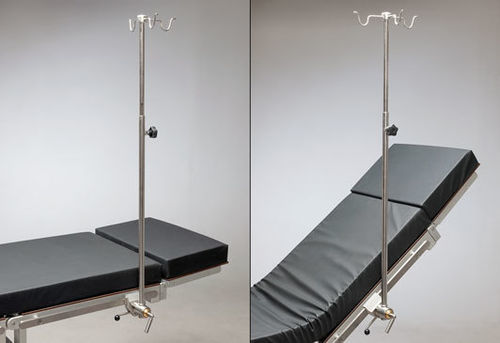 Schienenmontierter Infusionsständer - 10-400 - Reison Medical - auf Untersuchungstisch / Aluminium / höhenverstellbar