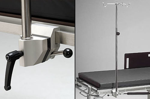 Infusionsständer auf Untersuchungstisch - 10-401 - Reison Medical - Aluminium / Edelstahl / für OP-Tisch