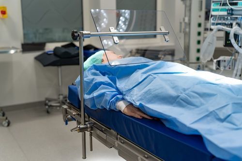 Stationäre Schutzwand - 10-316 - Reison Medical - für Krankenhauszimmer / lichtdurchlässig / waschbar