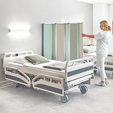 Zusammenklappbarer Medizinischer Bettschirm - RFW - Ropimex R. Opel  - mit Wandhalterung / 2-Flügel / für Krankenhauszimmer