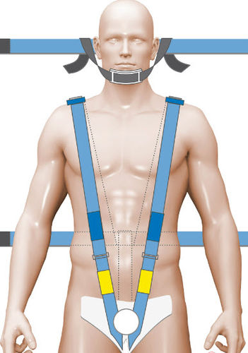 Schulter-Befestigungsriemen - Pull System - Samarit Medical - für OP-Tisch / für Körper / mit Klettverschluss