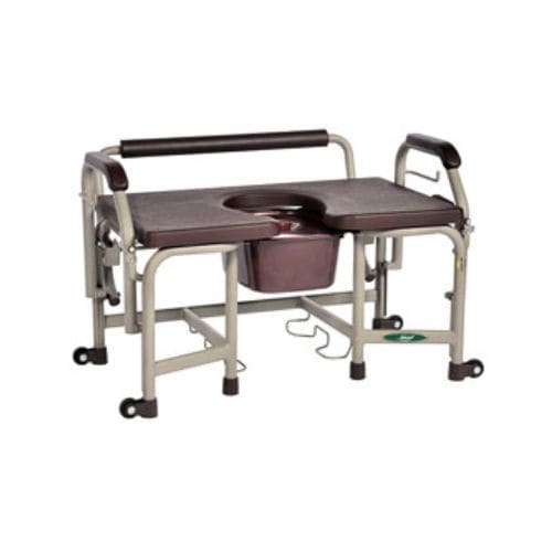 Garderobenstuhl für Übergewichtige - SVBC 454 - Savion Industries - mit Armlehnen / mit Eimer / auf Rollen