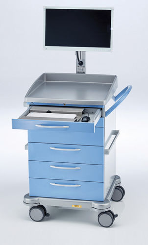 Telemedizinwagen für Tablet-PC - 260.0043.0 - SCHMITZ medical GmbH - für Laptop / für Panel PC / mobil