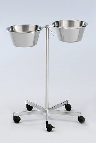 Schalenhalter mit zwei Schalen - 242.1350.0 - SCHMITZ medical GmbH - zur Montage auf Rollwagen / Edelstahl