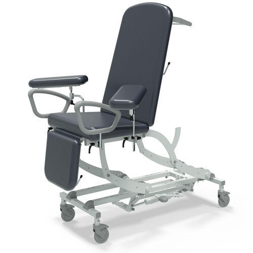 Hydraulischer Blutentnahmesessel - CLINNOVA Phlebotomy 1 - SEERS Medical - dreiteilig / auf Rollen / höhenverstellbar