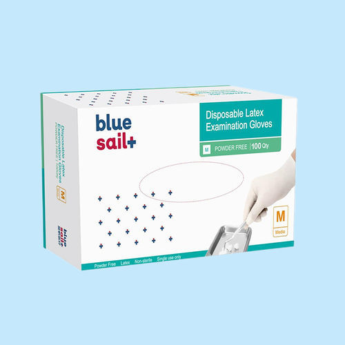 Latexhandschuh - Bluesail Surgical - für Untersuchungen / EN 455 / EN 374