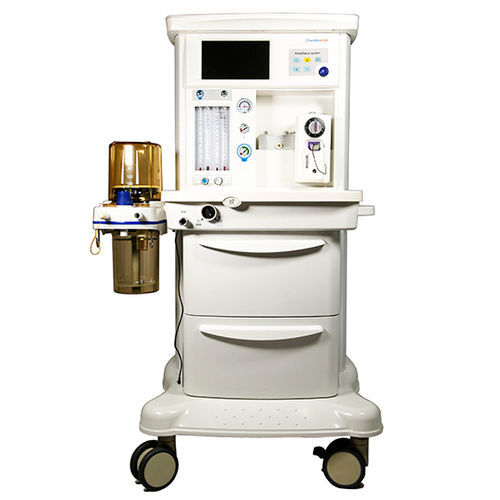 Anästhesiearbeitsplatz auf Wagen - CWM-301C - Nanjing Chenwei Medical Equipment Co.,Ltd - Atmungsmonitoring / mit Ventilator / mit elektronischem Gasmischer