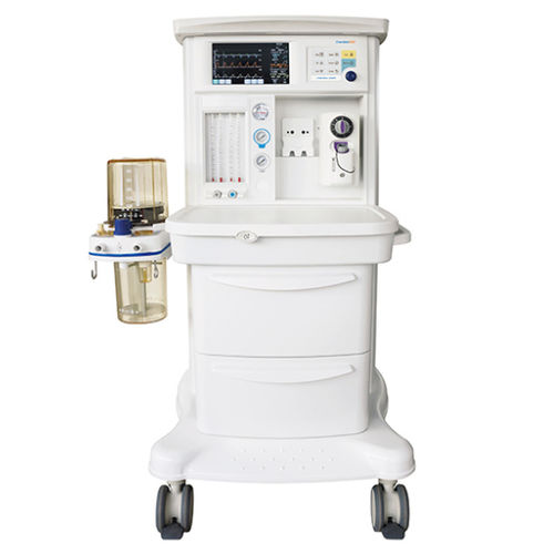 Anästhesiearbeitsplatz auf Wagen - CWM-201A - Nanjing Chenwei Medical Equipment Co.,Ltd - Atmungsmonitoring / mit Ventilator / mit elektronischem Gasmischer